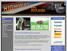Tablet Screenshot of highwaytire.com